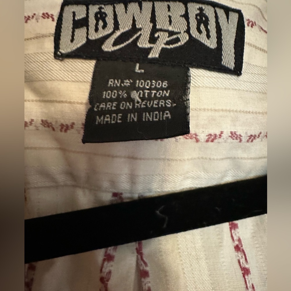 Cowboy Up men’s button down large - Picture 4 of 4